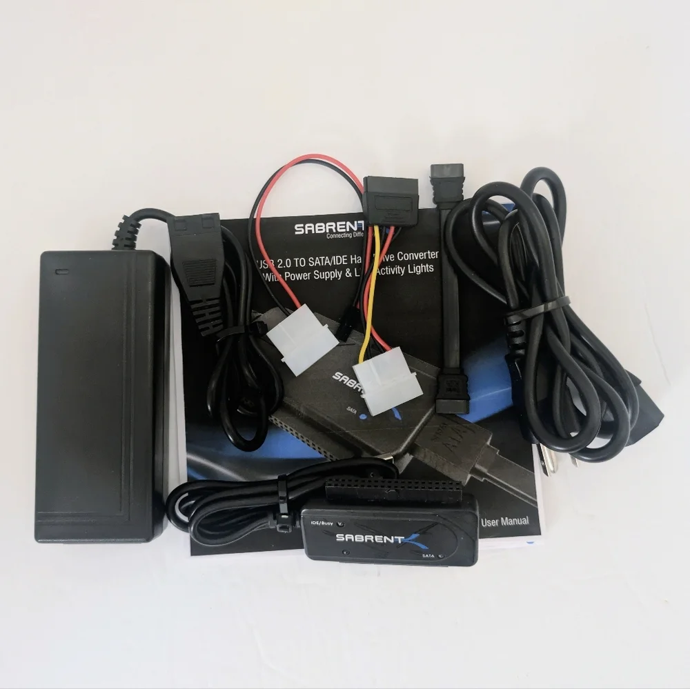 Sabrent USB-DSC5 USB 2.0 to SATA/IDE Hard Drive Adapter Kit – Complete with Box